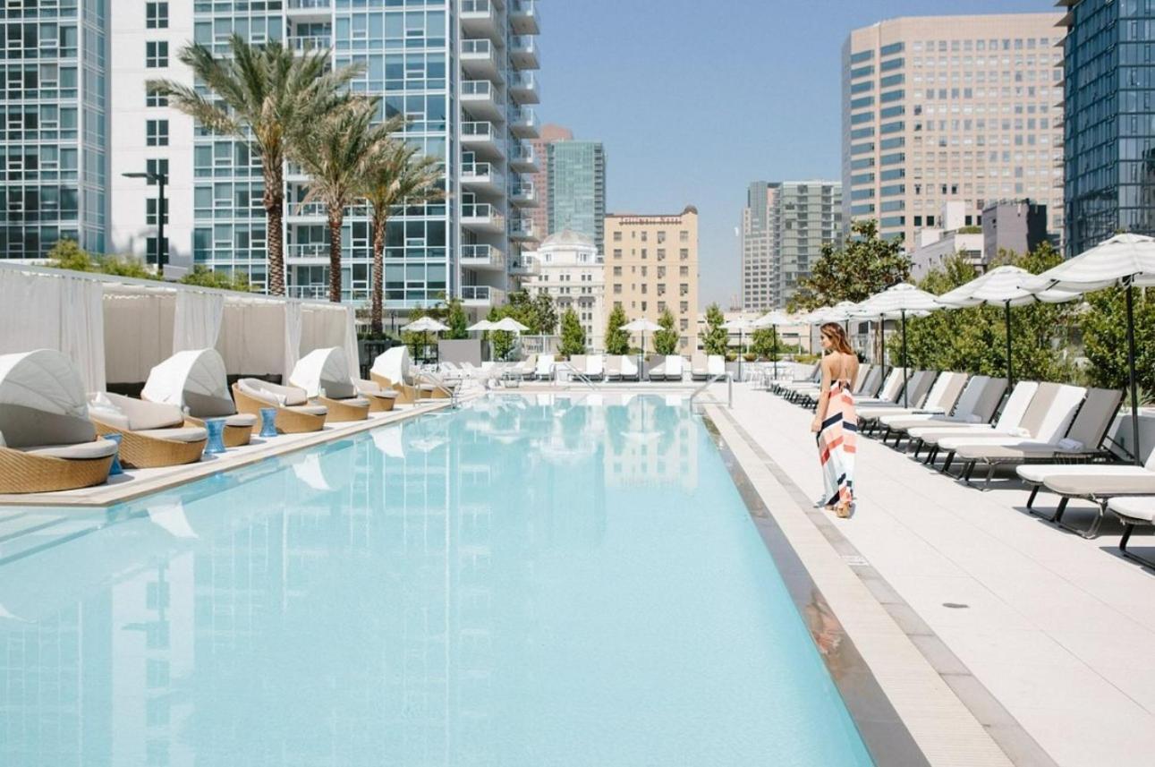 Level Downtown La South Olive Hotel Los Angeles Exterior photo
